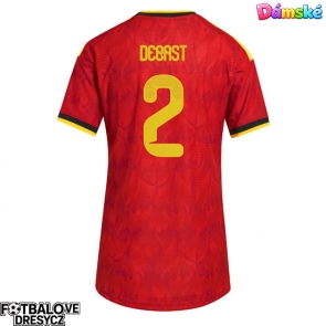 Belgie Zeno Debast #2 Dámské Domácí Dres MS 2026 Krátký Rukáv